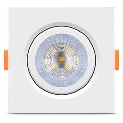 Spot Led de Embutir Quadrado Ecospot 5w Bivolt 6500k Branca - Elgin