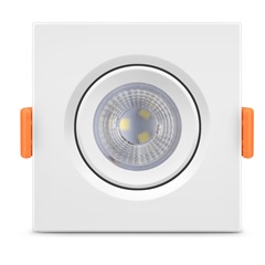 Spot Led Ecospot Quadrado 3W 3000K Bivolt Branco