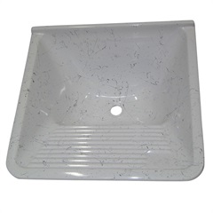 Tanque Alvenaria Granitado 60x57cm Branco - Corso