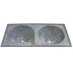 Tanque de Alvenaria Granito Sintético Conjunto Cinza 120cm - Corso