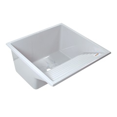 Tanque de Alvenaria Mármore Sintético 60cm Branco - Corso