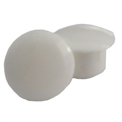 Tapa Furo para Móveis 10mm 10 Peças Branco