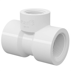 Tê 90° com Rosca 3/4x1/2'' Branco - Tigre     