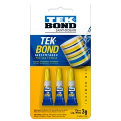 Tekbond Instantânea Trio 1g com 3 Unidades