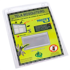 Tela Mosquiteiro com Velcro em Poliéster 1,20x1,20 Metro Branca