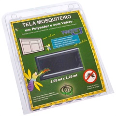 Tela Mosquiteiro em Poliéster Protej com Velcro 125x105cm Cinza