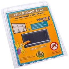 Tela Mosquiteiro em Poliéster Protej com Velcro 125x205cm Cinza