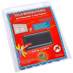 Tela Mosquiteiro em Poliéster Protej com Velcro 125x225cm Cinza