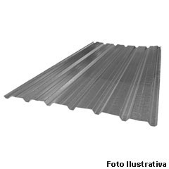 Telha Trapezoidal 25 Metálica em Aço 250x104cm - Calha Forte