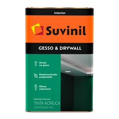 Tinta Acrílica para Gesso e Drywall Fosco Branco 18 Litros