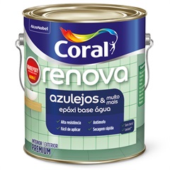 Tinta Epóxi Premium Renova Azulejos & Muito Mais Brilhante Branca 3,6 Litros - Coral