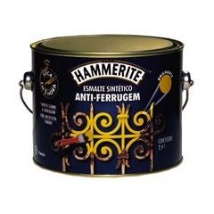 Tinta Esmalte Hammerite Brilhante Prata Anti-Ferrugem 2,4 Litros