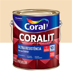 Tinta Esmalte Sintético Premium Brilhante Coralit Tradicional Marfim 3,6 Litros