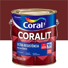 Tinta Esmalte Sintético Premium Brilhante Coralit Tradicional Vermelho Goya 3,6 Litros - Coral