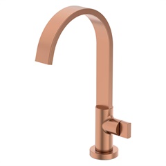 Torneira para Lavatório de Mesa Bica Alta Flow Rose Gold Matte - Celite 