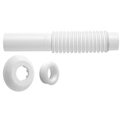 Tubo de Ligação Ajustável para Vaso Sanitário Branco - Blukit