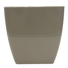 Vaso em Polipropileno Trapézio Siena 14cm Areia Pastel - Vasart