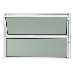 Vitrô Basculante com Vidro em Alumínio Master 40x60cm Branca - Brimak