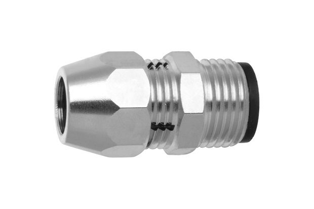 Adaptador Bruto para Instalação de Gás Macho 1/2''X3/8'' Niquelado - Blukit