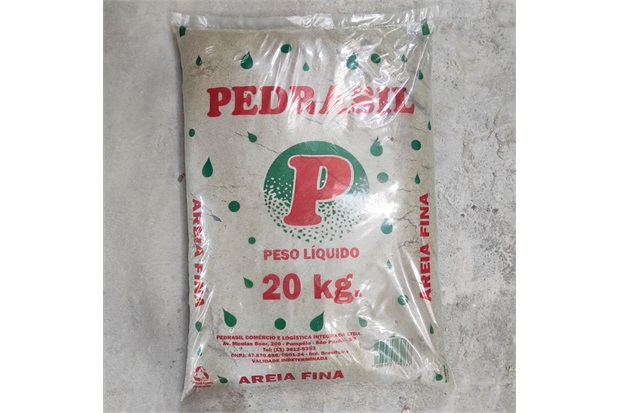 Areia Fina Ensacada 20kg - Pedrasil