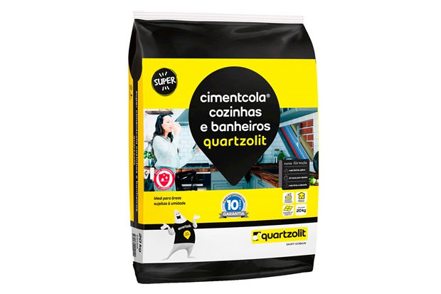 Argamassa Colante Cimentcola Cozinha E Banheiros Cinza 20kg - Quartzolit 