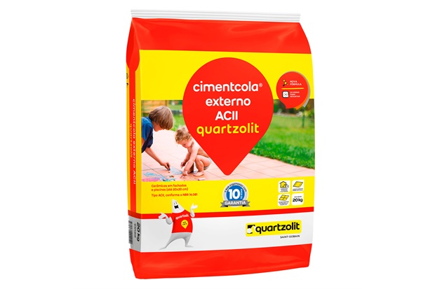 Argamassa Colante Cimentcola Externo Cinza 20kg - Quartzolit 