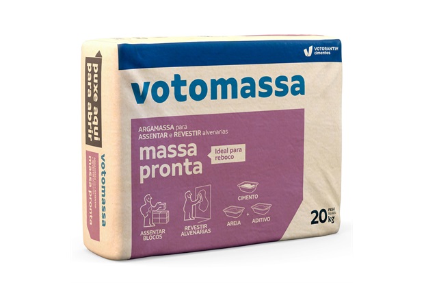 Argamassa Massa Pronta 20kg Cinza - Votomassa