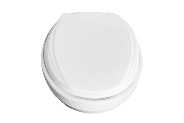 Assento Plástico Elevado Almofadado 13,5cm com Tampa Branco - Mebuki