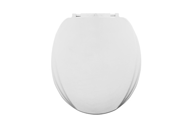 Assento Plástico Oval Almofadado Slim Branco - Mebuki