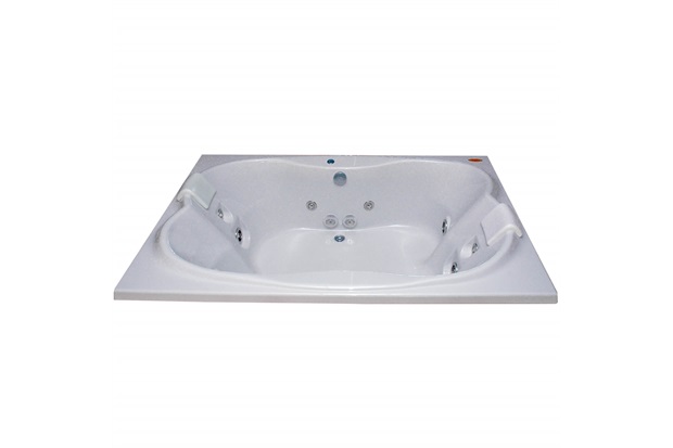 Banheira Retangular com Aquecedor 10 Jatos Eura Dupla P1 183x120cm Branca - Jacuzzi