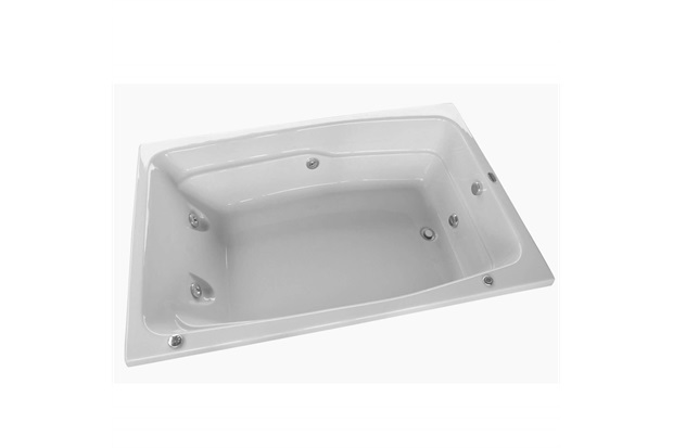 Banheira Retangular sem Aquecedor 4 Jatos Acrilbath 180x115cm Branca - Ouro Fino