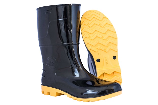 Bota Pvc Cano Médio Safety Boots Preta Tamanho 35 - kadesh