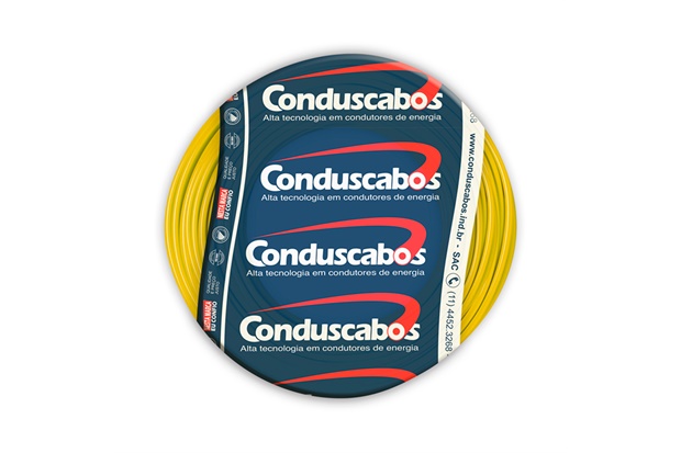 Cabo Flexível Condusflex 4,0 Mm 450/750v 70° C Nbr 247 Nm 02 com 100 Metros Amarelo - Conduscabos