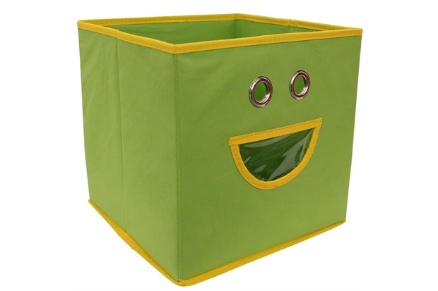 Caixa Organizadora em Tnt Smile 28x28cm Verde - Casanova