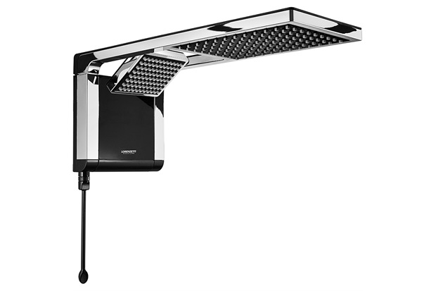 Chuveiro Elétrico 5500w 110v Acqua Duo Ultra Preto E Cromado - Lorenzetti