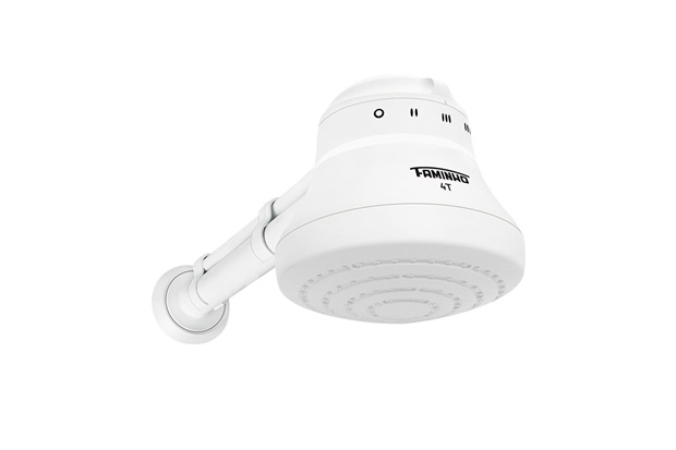 Chuveiro Elétrico Faminho 4t com Cano 5400w 127v Branco - Fame