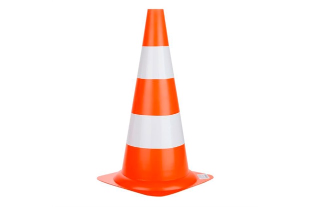 Cone Pro Safety 50cm Branco E Laranja - Delta Plus