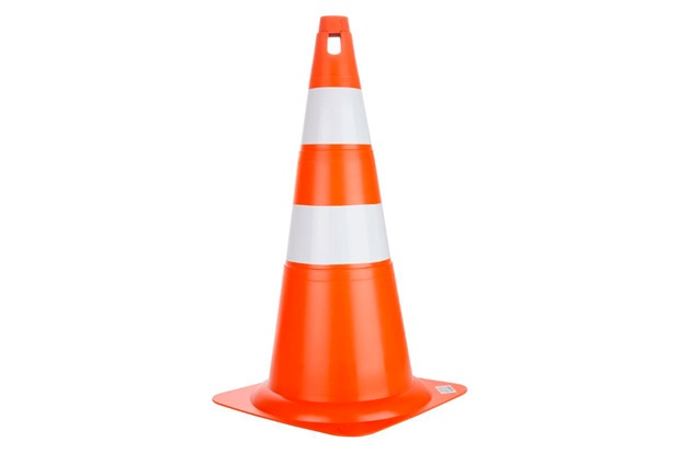 Cone Pro Safety 70cm Branco E Laranja - Delta Plus