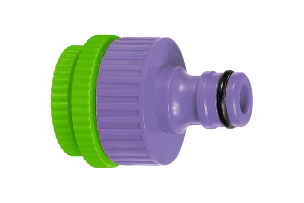 Conector Fêmea para Mangueira 1/2'' para 3/4'' E 1'' com Bucha E Rosca Interna Verde E Roxo - Palisad