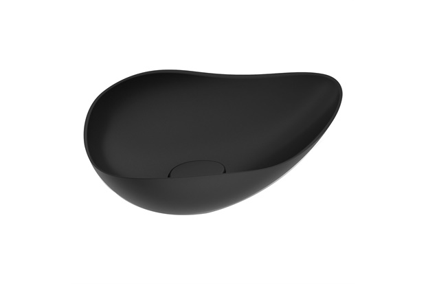 Cuba de Apoio Oval Louça Ruy Ohtake 54x37,5 Matte Black - Roca