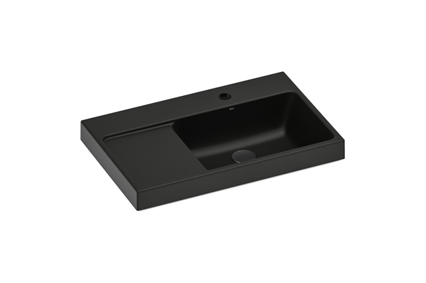 Cuba de Sobrepor Retangular Louça Optica L60 60x38 Matte Black - Roca