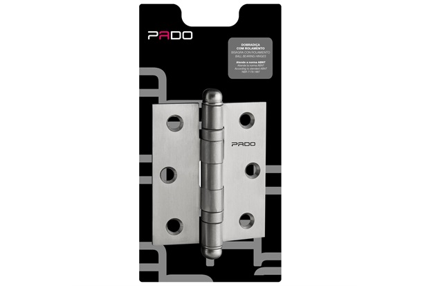 Dobradiça para Porta 3.1/2'' Cromo Acetinado - Pado  