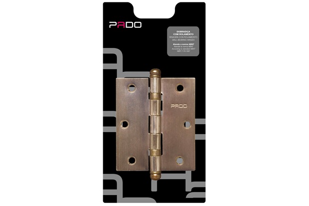 Dobradiça para Porta 3x2.1/2'' Bronze Oxidado - Pado  