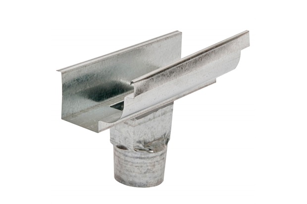 Emenda para Calha com Bocal Moldura Galvanizada 28cm - Calha Forte