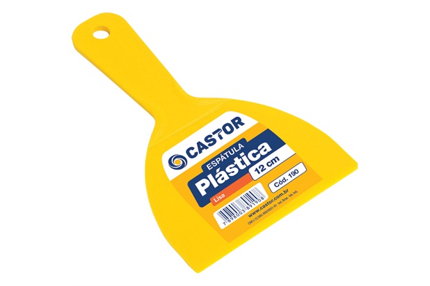 Espátula em Plástico 12cm Amarela - Castor 