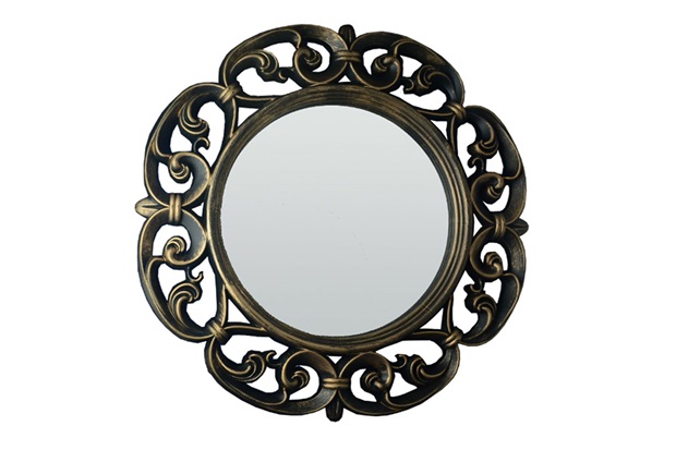 Espelho de Parede Vênus 60x60cm Dourado Velho - Conthey