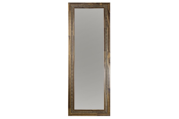 Espelho Emoldurado em Mdf 44x122cm Madeira Ouro - Euroquadros