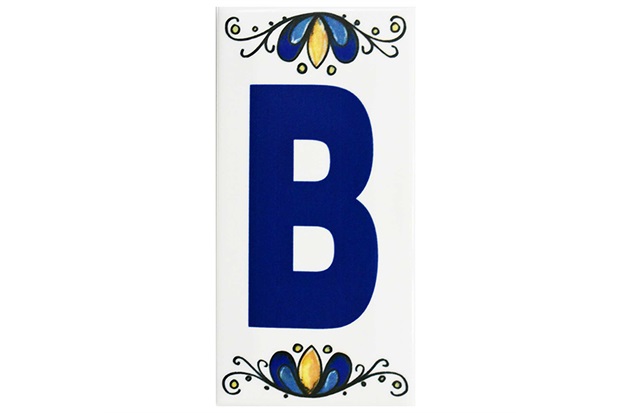 Faixa Esmaltada Bold Cerâmico Numeral Azul E Branco Hdnb 7x515cm - Gabriella