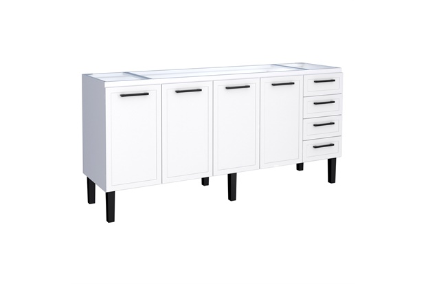 Gabinete Apolo Flat 200 em Aço 192x91cm Branco - Cozimax