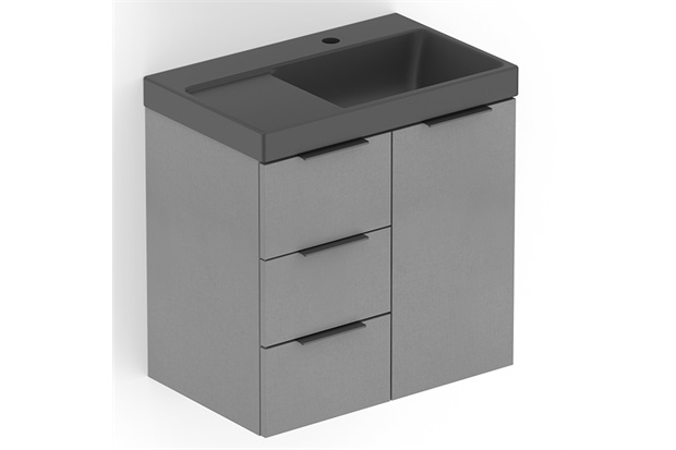 Gabinete Integrado com Lavatório Arenal 60x38cm Plata - Roca